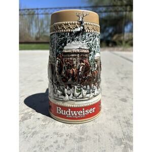 Budweiser Collectors Holiday Christmas Clydesdale Beer Mug